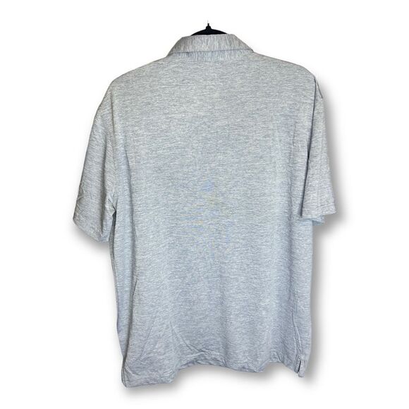 Callaway Opti-Dri Heather Grey Button Up Short Sleeve Golf Polo Shirt Sz L - Picture 2 of 10